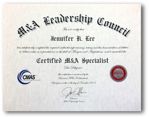CMAS sample certificate
